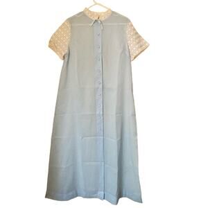 50's Capricci VTG Women's Nightgown Size M/L Baby Blue Lace